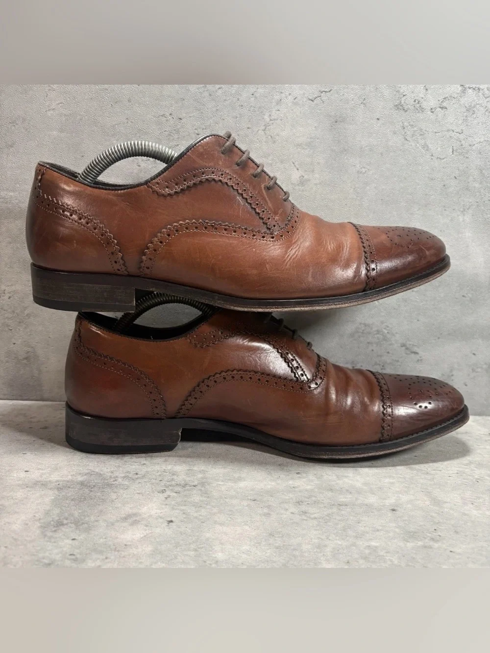 To Boot New York Adam Derrick Brown Cap Toe Oxford Dress Italy Shoes Men’s 8.5